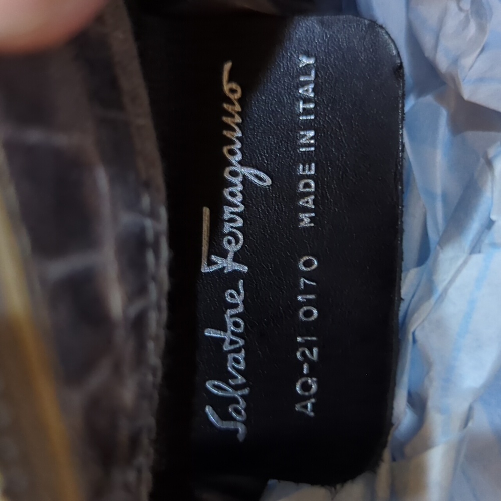 Authentic Salvatore Ferragamo Python Leather Smal… - image 3